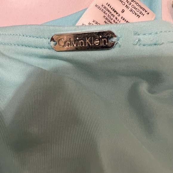 Blue Ruched tummy control Calvin Klein swim / bathing suit size 6 - Picture 12 of 16